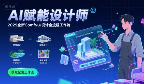 AI赋能设计师， 2025全新comfyui设计全流程工作流 ，室内-建筑-景观-美术，零基础直接上手 - 搞薯条网-搞薯条网