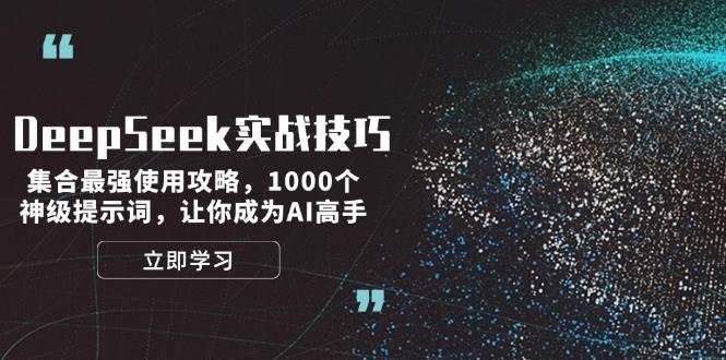 DeepSeek实战技巧：集合最强使用攻略，1000个神级提示词，让你成为AI高手 - 搞薯条网-搞薯条网
