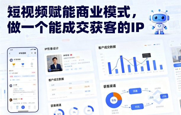 短视频赋能商业模式，做一个能成交获客的IP - 搞薯条网-搞薯条网