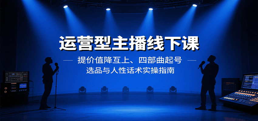 运营型主播线下课：提价值降互上、四部曲起号、选品与人性话术实操指南 - 搞薯条网-搞薯条网