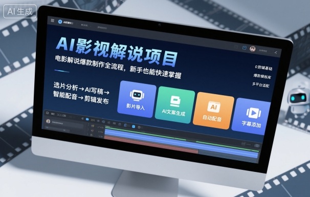 AI影视解说项目，电影解说爆款制作全流程，新手也能快速掌握 - 搞薯条网-搞薯条网