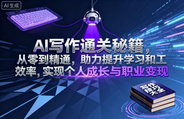AI写作通关秘籍，从零到精通，助力提升学习和工作效率，实现个人成长与职业变现 - 搞薯条网-搞薯条网