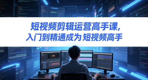 短视频剪辑运营高手课，入门到精通成为短视频高手 - 搞薯条网-搞薯条网