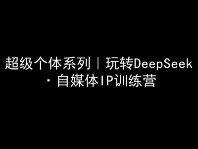 超级个体系列，玩转DeepSeek·自媒体IP训练营，deepseek教程 - 搞薯条网-搞薯条网