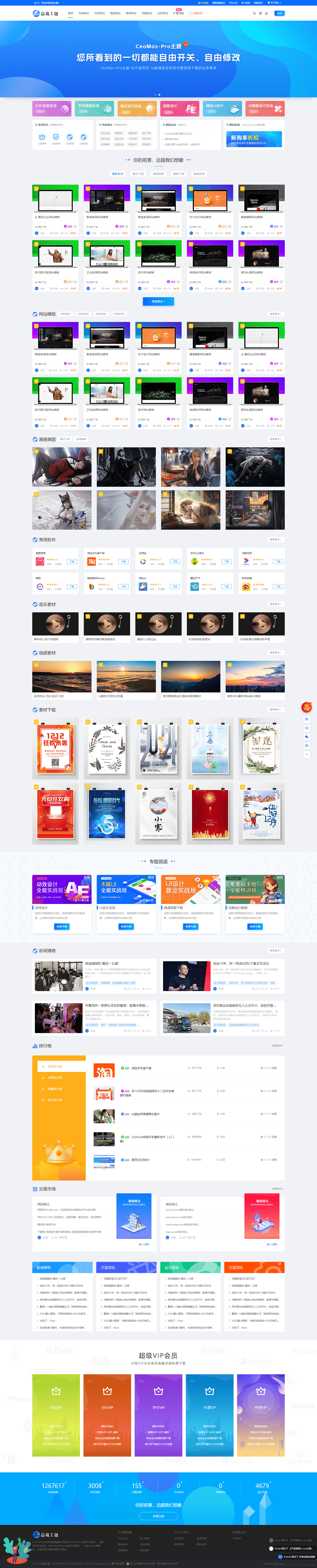 WordPress 资源展示型下载类主题 CeoMax-Pro_v7.6 开心版 - 搞薯条网-搞薯条网